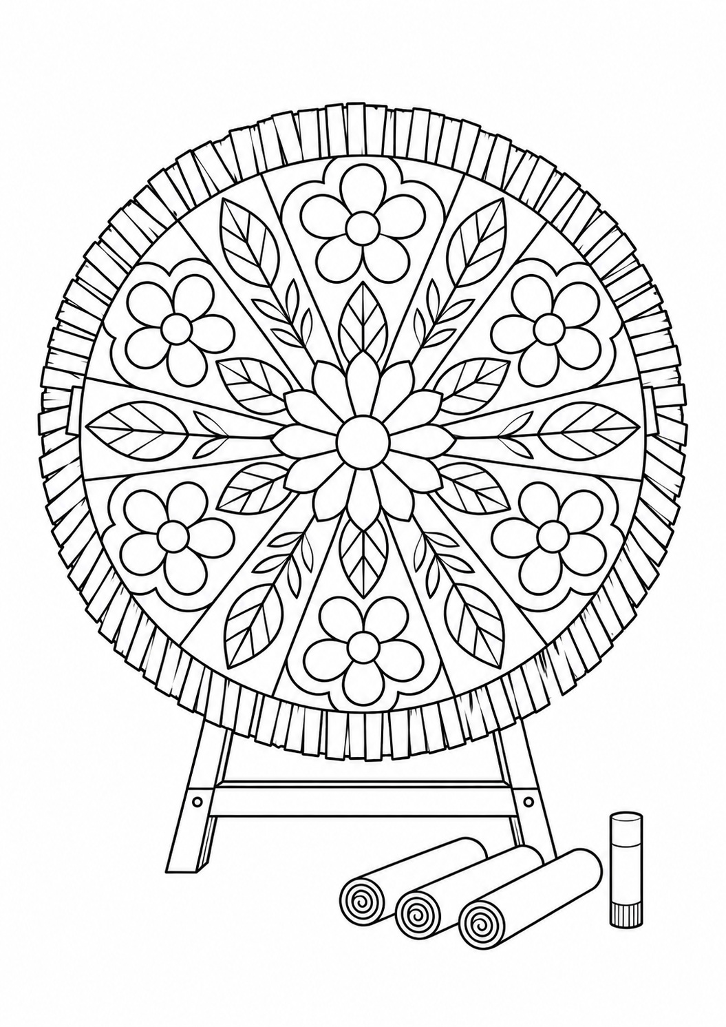 Kleurplaat: Bloemenvlieger in het Guatemalteekse Atelier